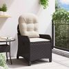vidaXL Fotoliu recliner Negru 56 x 66 x 95cm poliratan