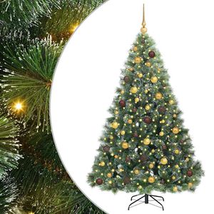 vidaXL Brad de Crăciun artificial cu 300 LED Verde 180 cm PE și PVC