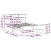 vidaXL Cadru de pat cu headboard Maro 150 x 200 cm Lemn compozit
