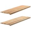 vidaXL Pervaz 2 buc lemn masiv de stejar netratat 140x40x2 cm