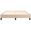 vidaXL Cadru de pat, cappuccino, 140x200 cm, piele ecologică
