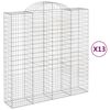 vidaXL Coșuri gabion arcuite, 13 buc 200x50x200/220cm, fier galvanizat