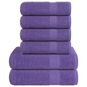 vidaXL Set prosoape FROGN 6 piese, violet, 360 g/m&sup2;