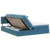 vidaXL Pat cu storage cu headboard 2 buc. Albastru &icirc;nchis