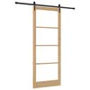 vidaXL Ușă glisantă Natural și Negru 93 x 232 cm