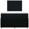 vidaXL Pat box spring cu saltea, negru, 120x190 cm, catifea