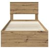 vidaXL Cadru de pat Stejar Artizanal 90 x 200 cm Lemn compozit