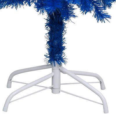 vidaXL Brad Crăciun pre-iluminat cu set globuri, albastru, 210 cm, PVC