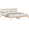 vidaXL Cadru de pat cu headboard Maro 140 x 200 cm Lemn de pin masiv