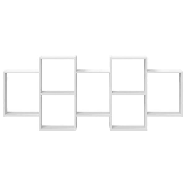 vidaXL Raft de perete, alb, 159x18x65 cm, lemn prelucrat