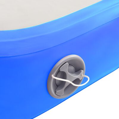 vidaXL Saltea gimnastică gonflabilă cu pompă albastru 500x100x20cm PVC