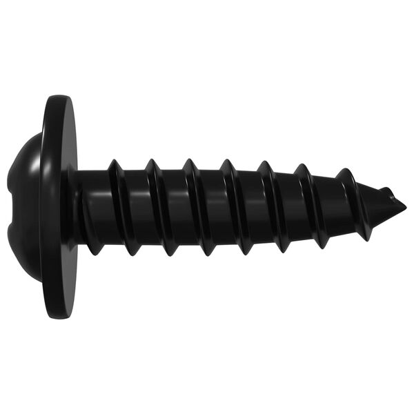 vidaXL Cuie Auto-filetante 2 pcs Negru 3,5 x 12 mm Fier