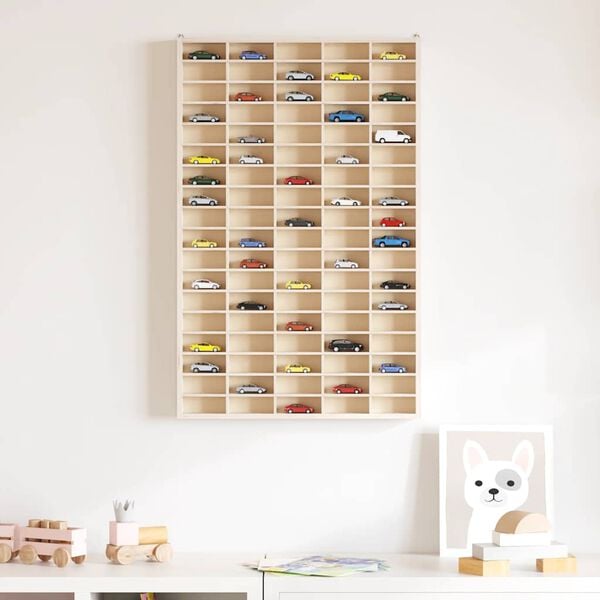 vidaXL Vitrină de colecționar din lemn cu 90 de compartimente 50,5x4,5x79 cm