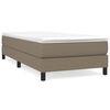 vidaXL Cadru de pat cu arcuri Taupe 90x200 cm țesătură