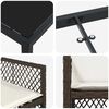 vidaXL Set de masă pentru grădină 5 pcs Maro poliratan