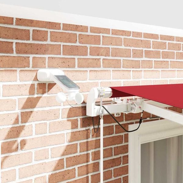 vidaXL Cortina Retractabilă Roșu 300 x 250 cm Poliester și metal