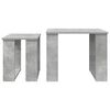 vidaXL Set de măsuțe de cafea 2 pcs Gri din beton Lemn compozit