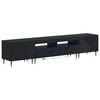 vidaXL Set de 3 piese pentru TV cu LED Negru Lemn prelucrat