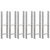 vidaXL Ancore de gard, 6 buc., argintiu, 14x6x60 cm, oțel galvanizat