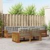vidaXL Set de canapele de exterior 7 pcs Gri natural și deschis