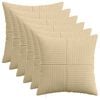 vidaXL Husă pentru pernă 6 buc. ALMELO Gri Verde 50 x 50 cm cord