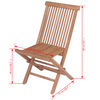 vidaXL Set mobilier exterior cu scaune pliabile, 11 piese, lemn de tec