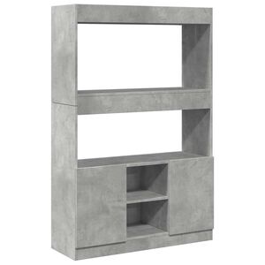 vidaXL Dulap &icirc;nalt, gri beton, 92x33x140 cm, lemn prelucrat