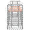 vidaXL Bancă de grădină cu gabion, 183x41x60,5 cm, lemn masiv Douglas