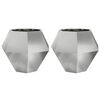 vidaXL Jardinieră 2 buc. Argintiu 100 x 100 x 80 cm Oțel Galvanizat