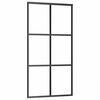 vidaXL Ușă glisantă cu set feronerie 102x205 cm ESG sticlă și aluminiu