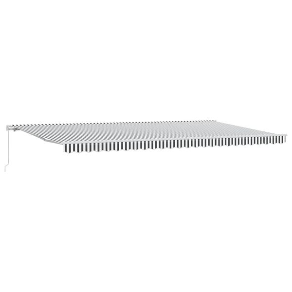 vidaXL Copertină retractabilă manual, antracit/alb, 500x300 cm