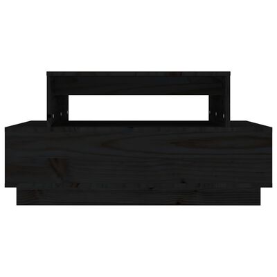 vidaXL Măsuță de cafea, negru, 80x55x40,5 cm, lemn masiv de pin