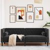 vidaXL Canapea Chesterfield Altele Negru 194 x 74.5 x 70.5 cm Catifea