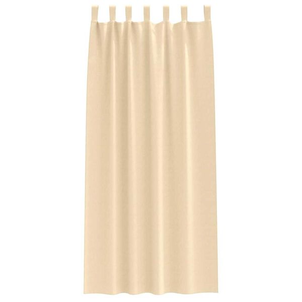 vidaXL Perdele Opaque cu Inel 2 pcs Crem 260 x 140 cm Poliester