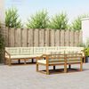 vidaXL Set de canapele de exterior cu pernă 8 pcs Natural și Crem