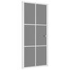 vidaXL Ușă de interior, 93x201,5 cm, alb, sticlă ESG și aluminiu