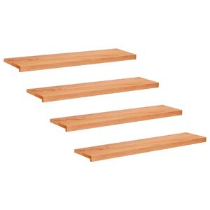 vidaXL Trepte de scară 4 buc. 110 x 25 x 2 cm Vopsea Lemn de fag masiv