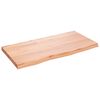 vidaXL Blat de masă maro 80x40x(2-4) cm, lemn masiv stejar tratat