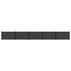 vidaXL Set de Gard 5 buc. 872 x 105 cm WPC și Aluminiu Negru