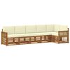 vidaXL Set de canapele de exterior 6 buc. Natural și Crem