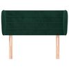 vidaXL Tăblie de pat cu aripioare verde &icirc;nchis 83x23x78/88 cm catifea