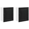 vidaXL Dulap de bucătărie Kalmar 2 pcs Stejar Negru 50 x 31 x 60 cm