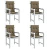 vidaXL Perne scaun cu spătar mic 4 buc. melanj taupe 100x50x4cm textil