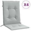vidaXL Perne scaun cu spătar scund 4 buc. melanj gri 100x50x4cm textil