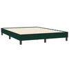 vidaXL Pat box spring cu saltea, Verde &icirc;nchis, 140x210 cm, catifea