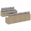 vidaXL Set de canapea 8 buc. Beige și gri deschis poliratan