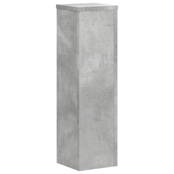 vidaXL Suport de plante, 2 buc., gri beton, 17x17x60 cm lemn prelucrat