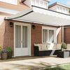 vidaXL Cortina Retractabilă Alb 500 &times; 350 cm Țesătură și Aluminiu