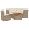 vidaXL Set canapele de grădină cu perne, 6 piese, bej, poliratan
