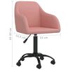 vidaXL Scaune de sufragerie pivotante 6 buc, roz, catifea